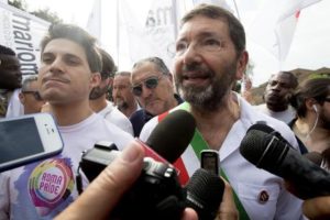 Rome's Mayor, Ignazio Marino, attends the gay pride parade in Rome, 13 Jun 2015. ANSA/CLAUDIO PERI