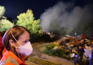 Campo nomadi incendio