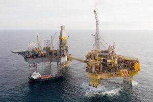 This is an undated handout photo issued by Total E&P UK Ltd of Total's Elgin PUQ (Process/Utilities/Quarters) platform. A two-mile exclusion zone has been set up around the offshore platform in the North Sea which has been evacuated after a gas leak, Tuesday, March 27, 2012. The leak on Total's Elgin PUQ platform, about 150 miles (241km) off the coast of Aberdeen, led to the evacuation of all 238 workers on Sunday. (AP Photo / TOTAL E&P UK Ltd) NO SALES