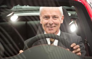 A file picture showing Porsche AG CEO Matthias Mueller in a Porsche 911 Targa 4GTS prior to the annual press conference of the company in Stuttgart, Germany, 13 March 2015. Reports on 24 September 2015 state that Porsche chief Matthias Mueller is the frontrunner to become the new head of embattled German carmaker Volkswagen as the company prepares to unveil a major shake-up of its top management following the emissions testing scandal. ANSA/MARIJAN??MURAT