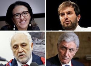 Primarie Pd a Napoli, i candidati - Da sx, alto: Valeria Valente, Marco Sarracino, Antonio Bassoliono e Antonio Marfella