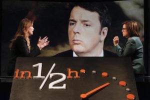 Il ministro delle Riforme Maria Elena Boschi ospite della trasmissione ''In mezz'Ora'', Roma, 22 maggio 2016. ANSA/GIUSEPPE LAMI