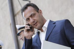 Marcello De Vito in Campidoglio al termine della riunione informale capigruppo. Roma 30 Giugno 2016, ANSA/GIUSEPPE LAMI