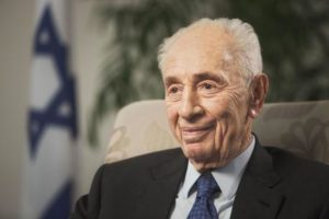 FILE - In this Nov. 2, 2015 file photo, former Israeli President Shimon Peres speaks during an interview with The Associated Press in Jerusalem. Former Israeli President Shimon Peres on Tuesday suffered a stroke and was rushed to a hospital, where he was sedated and placed on a respirator ahead of a brain scan. (ANSA/AP Photo/Dan Balilty, File) [CopyrightNotice: Copyright 2016 The Associated Press. All rights reserved.]