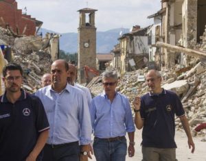 Vasco Errani ad Amatrice