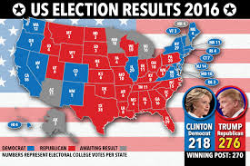 Cartina elezioni Usa Trump-Clinton