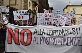 Corteo anti-Renzi