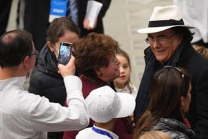 Italian singer Al Bano during Pope Francis' an audience with the Community of the Bambino Gesu' Pediatric Hospital in Nervi Hall at the Vatican, 15 December 2016. ANSA/CLAUDIO PERI