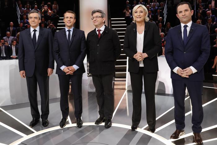 TF1 television debate of French presidential candidates