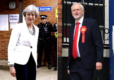 COMBO Theresa May Jeremy Corbyn