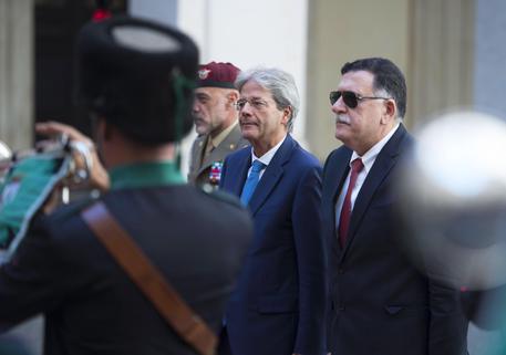 Paolo Gentiloni meets with Fayez al-Sarraj