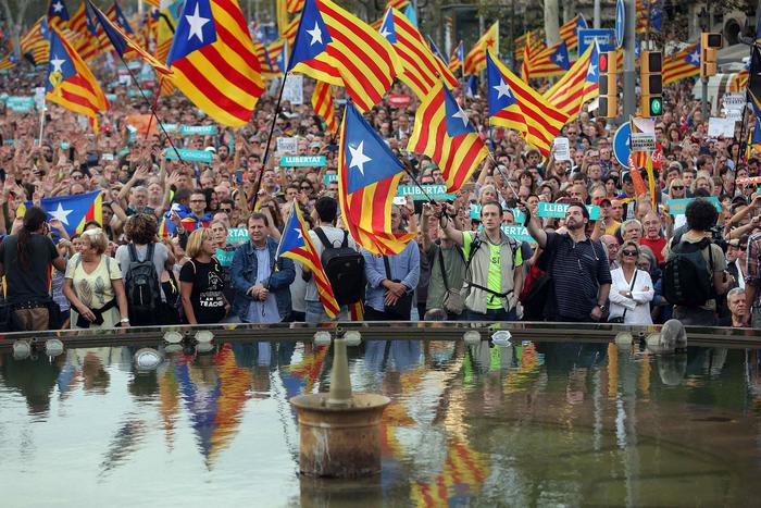 Protest against imprisonment of pro-independence leaders