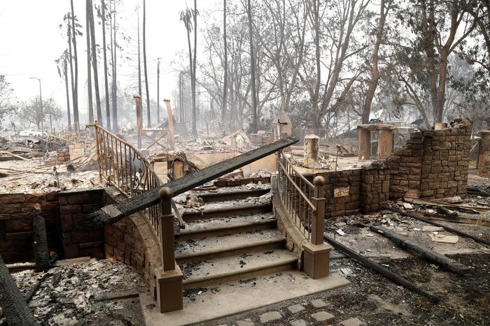 Wildfires burn Northern California, leaving at least 10 people dead