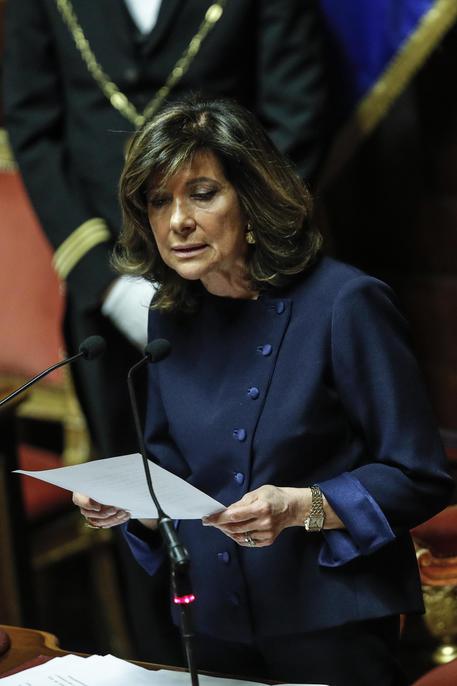 The new president of the Italian Senate, Maria Elisabetta Alberti Casellati