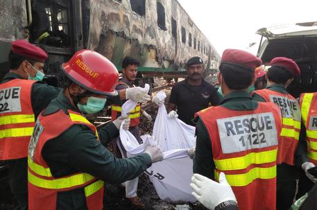 Dozens killed in fire incident in a passenger train