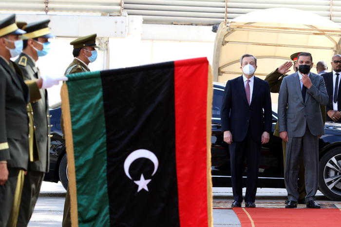 Italian Prime Minister Mario Draghi in Libya