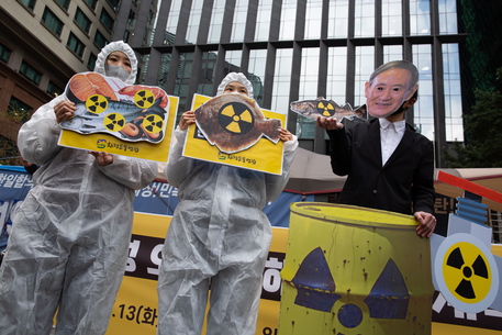 Protest against Japan’s radioactive water discharge, in Seoul
